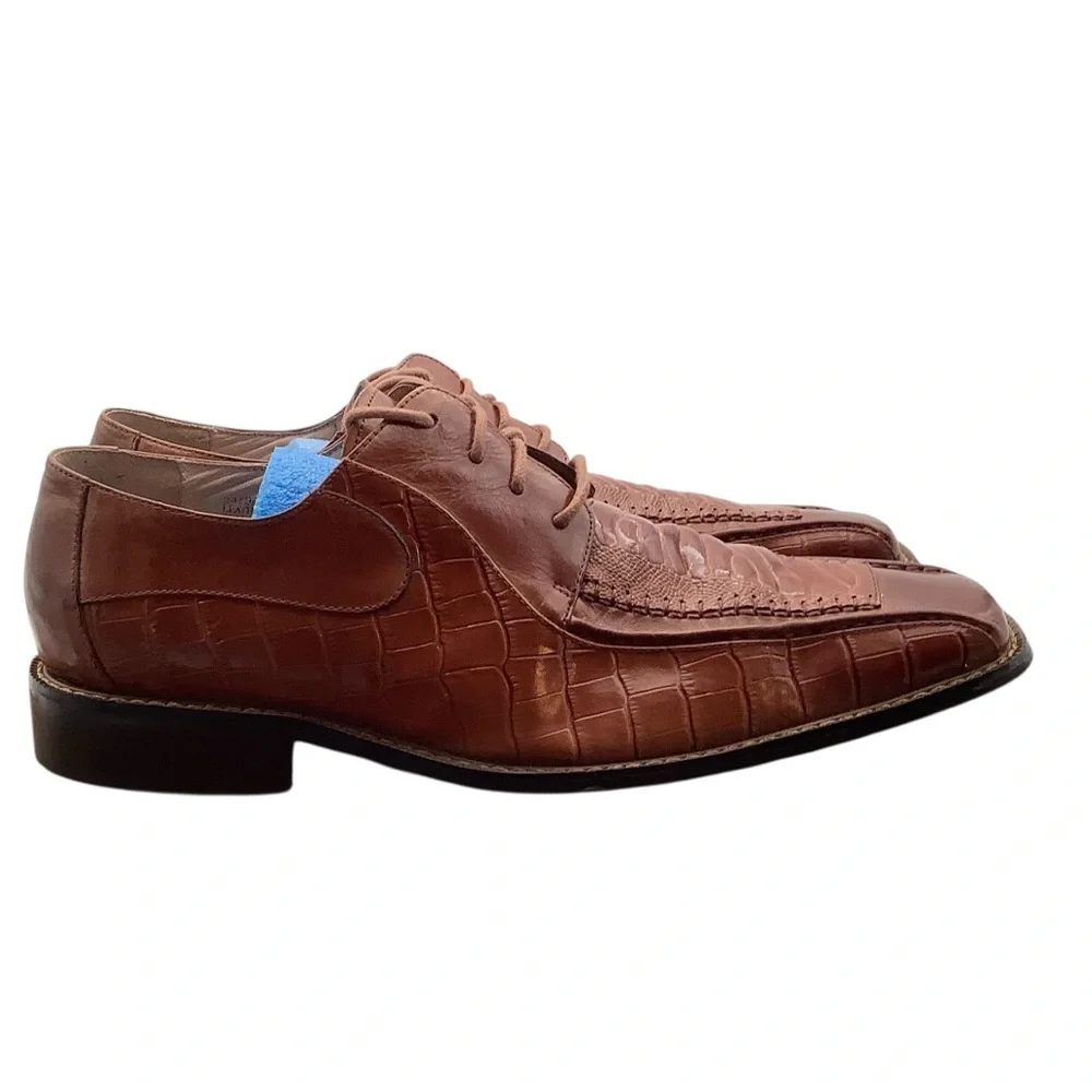 Stacy Adams Elegant Brown Leather Men's‎ Shoes size 9.5